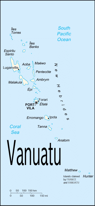 Map of Vanuatu - Print for easier reading.